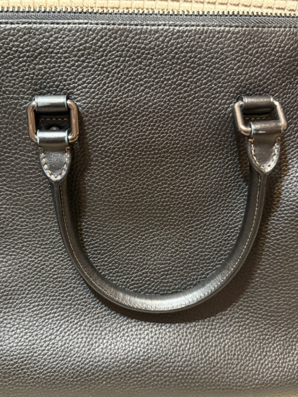 Coach Black Gotham Folio Bag Soft Polished Pebble Leather Briefcase C0243 - Picture 5 of 9